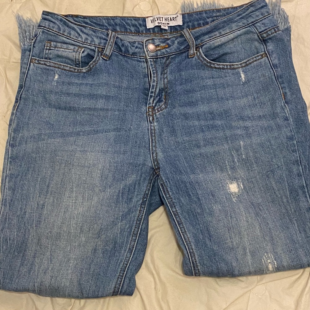 Velvet Heart Denim Distressed Boho Jeans 28